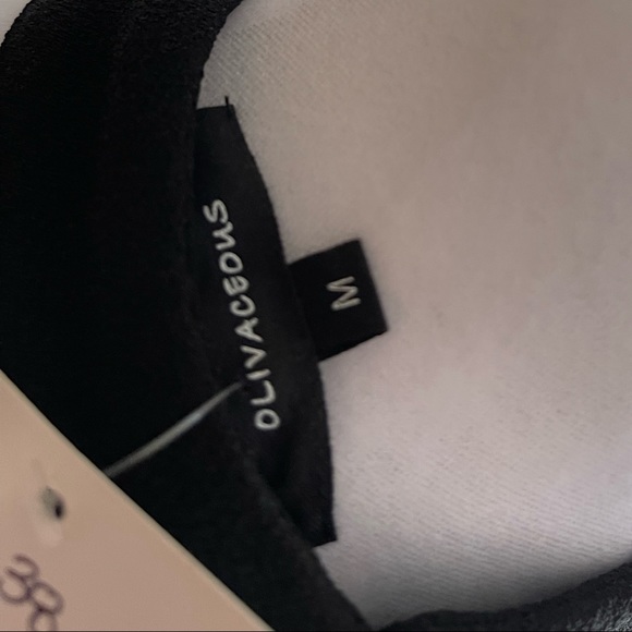 High Neck Black Dress with Off the Shoulder Sleeve S/M - Picture 2 of 8